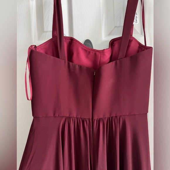 NWT Burgundy Amsale “Alexis” Bridesmaid Dress - Picture 6 of 6